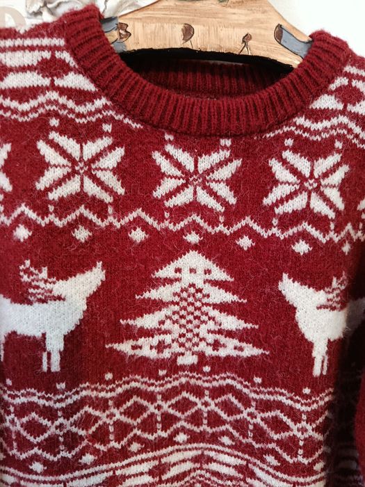 Pulover gros Shein Crăciun sărbători reni brad pentru băieți 5-6 ani