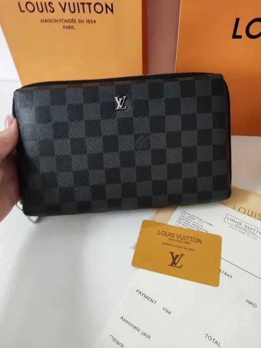 Чанта мъжка дамска портфейл Louis Vuitton, кожа, Франция