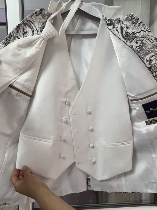 Sacou mire/ginere cu vesta și lavaliera