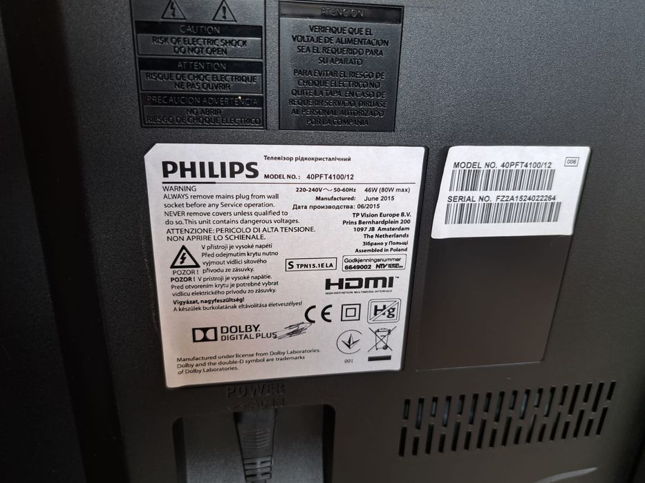Piese Philips 4000 Led TV  40PFT4100/12 și 6000 TV Led 4K 43PUS6162/12