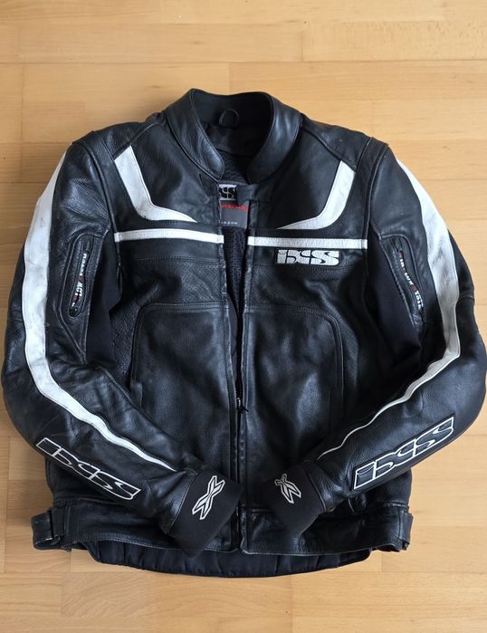 Geaca moto IXS piele naturala cu protecții hard