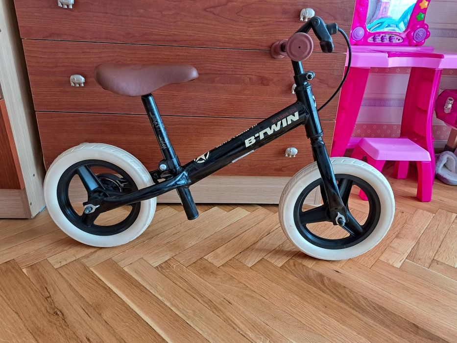 Детски велосипед без педали runride 500, 10 инча, черно/бежово