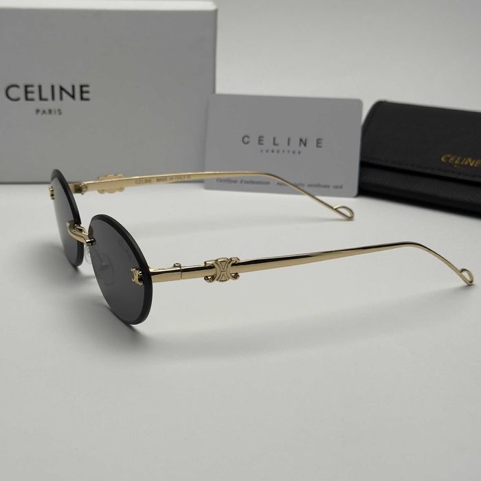 Дамски слънчеви очила Celine Oval Gold Edition нови, UV 400 защита New