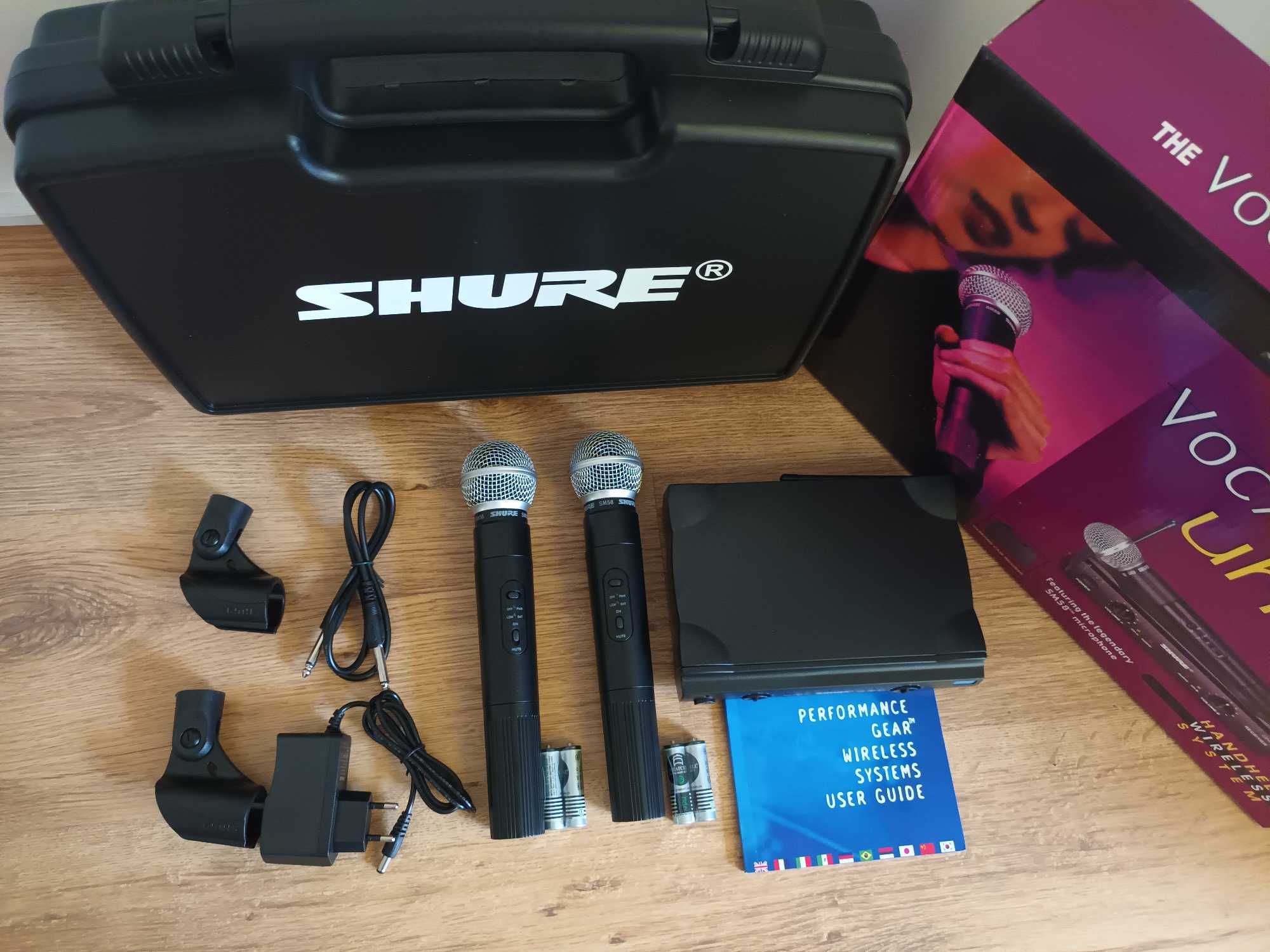 Sistem Audio Profesional 2 Microfoane Wireless Shure UHF SM58 + GEANTA