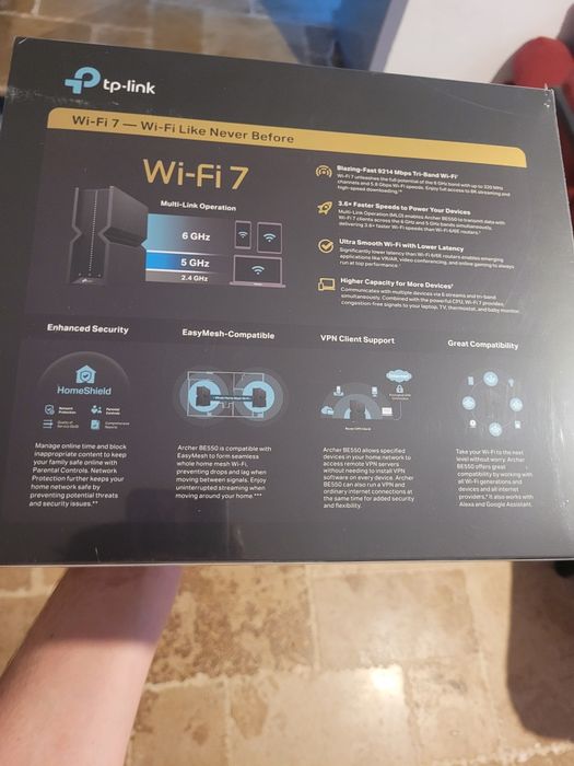 Router TP-Link BE550 Wi-Fi 7 – Nou, Sigilat, Garanție 3 ani
