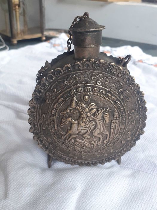 Автентичен възрожденски бронзов павур Свети Георги