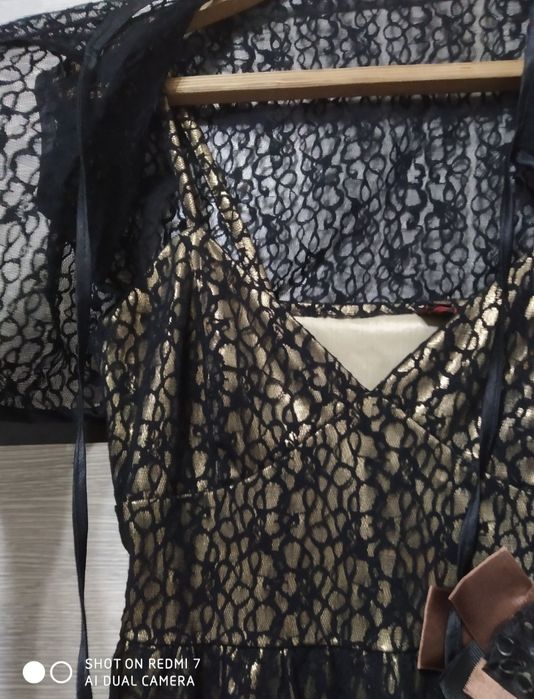 Платье вечернее на лямках с балеро