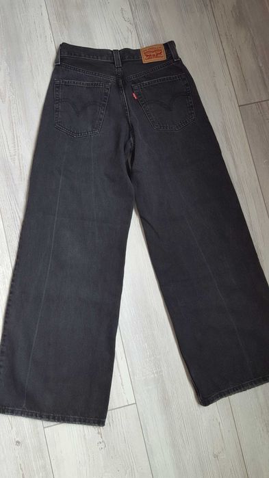 Черни дънки Levi Strauss '94 Baggy Wide Leg за момиче с р-р W25 L33