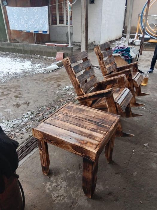 Кресло качалка из паллет гарантия качества100%