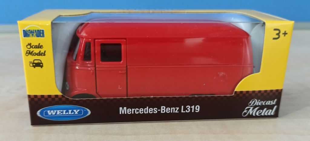 Macheta Mercedes Benz L319 rosu - Welly 1/36