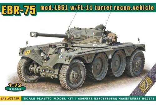 Сборная модель бронеавтомобиля EBR 75 (АСЕ, 1:72)