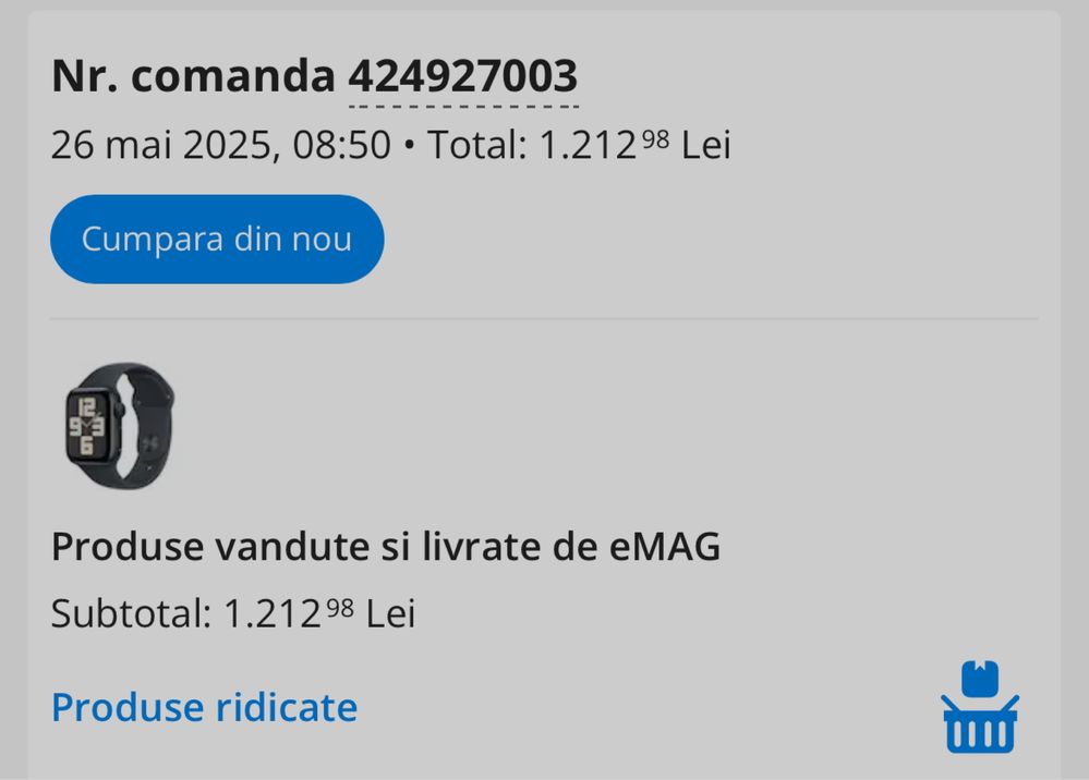 Apple Watch SE 40mm (2024) + sanatatea bateriei 100% + garantie apple