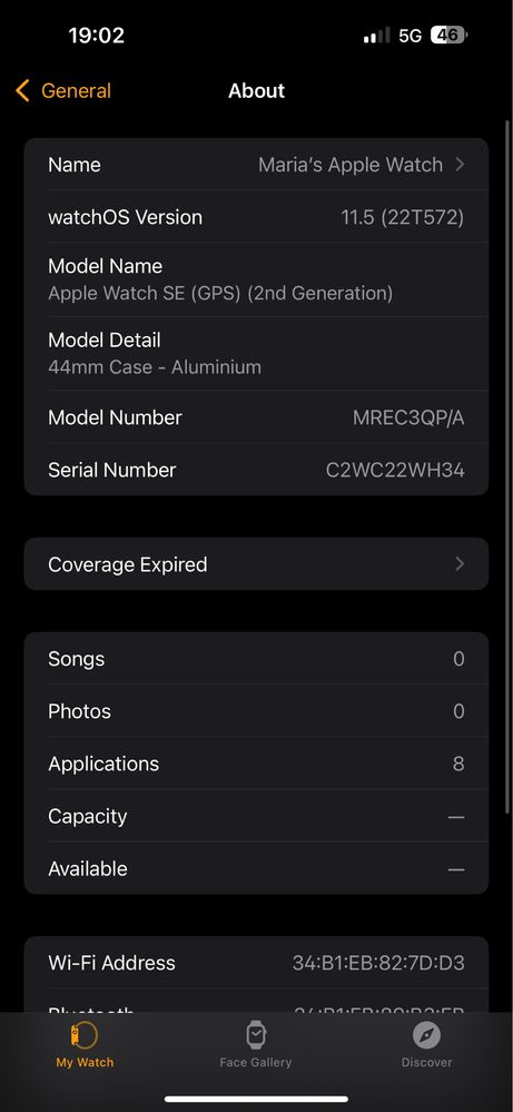 Apple Watch SE (2023), GPS, 44mm Storm Blue Storm Band