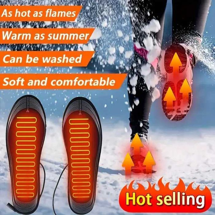 USB електрически отопляеми стелки за краката, обувки, 35-44 номер