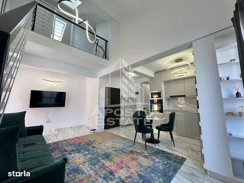 Penthouse cu 3 camere si 2 bai complet mobilat si utilat in Giroc.