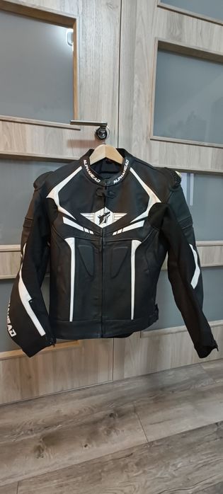 Geaca Piele Alphahead protectie spate. Ghete Moto TCX