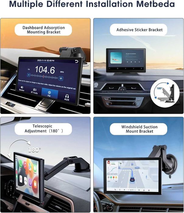 9" автомобилна уредба с вградена и задна камера, CarPlay, Android Auto