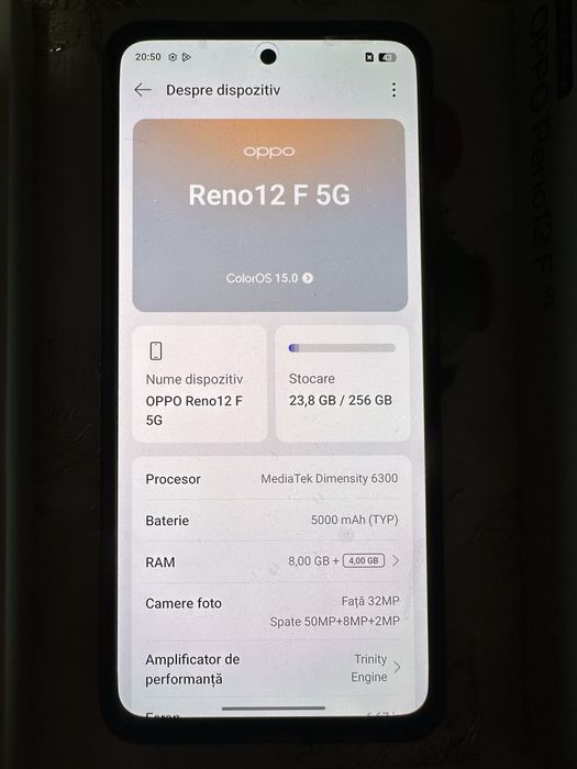 Vand/Schimb Oppo Reno 12F 5G 256Gb Fullbox