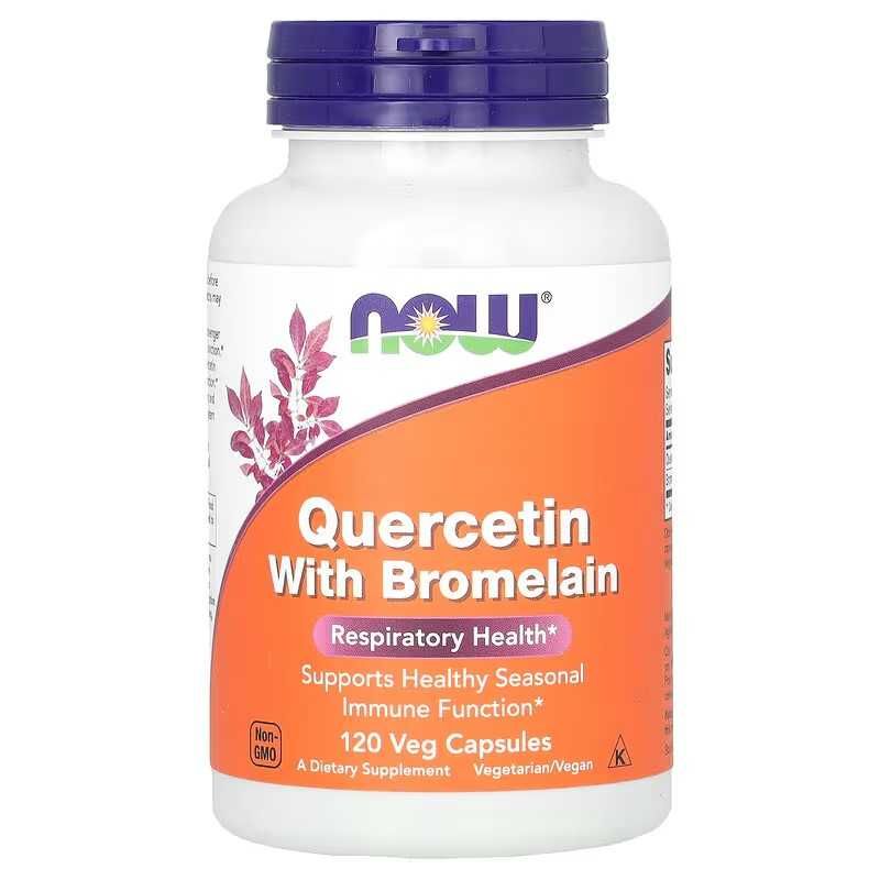 NOW Foods, Quercetin with Bromelain Кверцетин с бромелаином