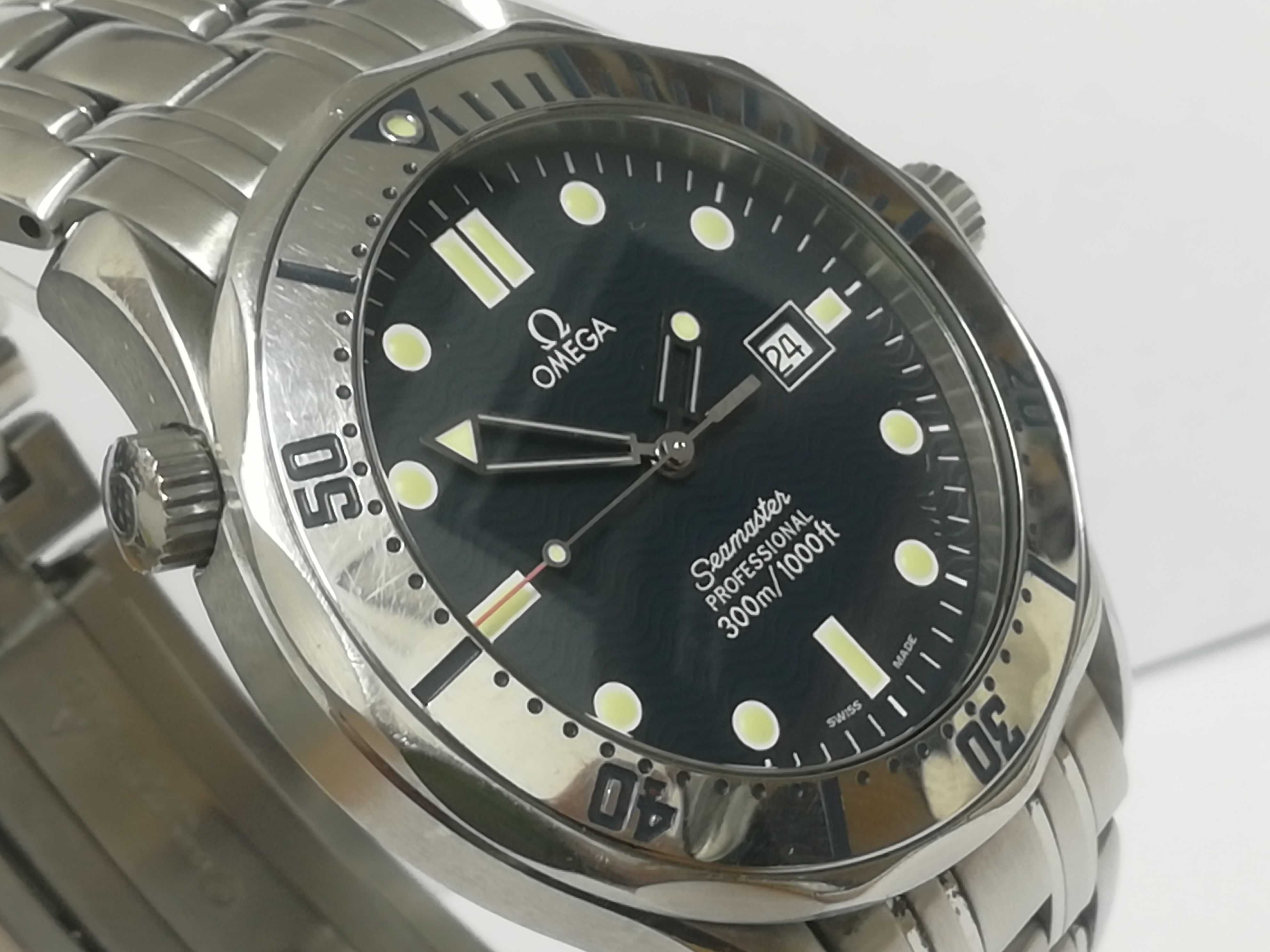 Ω OMEGA Seamaster Professional 300m, James Bond, Silver,кварц-оригинал