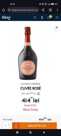 Tricou in forma de sticla "Laurent Perrier" cuvee Rose champagne