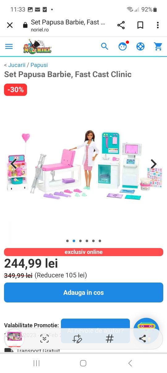 Set Barbie clinica medicala