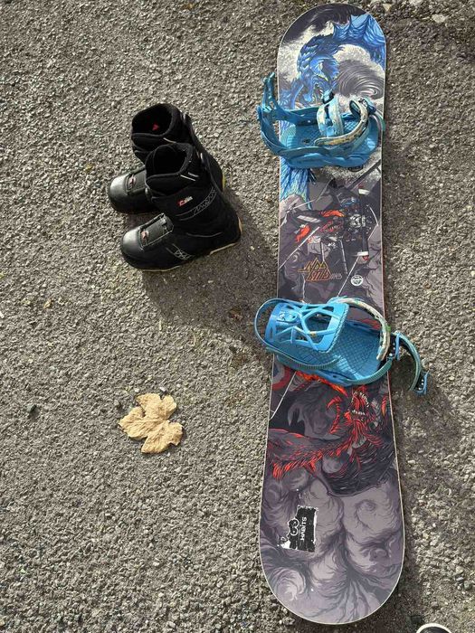 Сноуборд сет/ дъска, автомати и обувки/ Snowboard