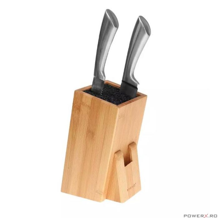 Suport pentru cutite, bambus, 10,5x10,5x25cm, Kinghof