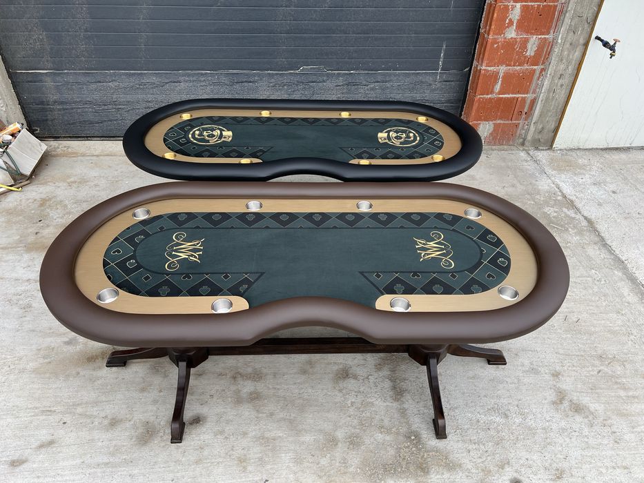 Mese poker stejar customizate cu LOGO tau CustomTables.eu stoc 2 mese