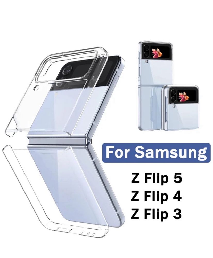 Husa Transparenta Din Plastic Fata + Spate - Samsung Z FLIP 3 4 5