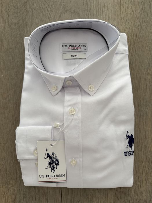Pachet 1+1 Camasa Polo U.S Assn. Alb, Negru, Bleumarin
