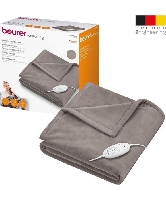 Patura electrica Beurer HD 75 Cozy taupe, 180 x 130 cm