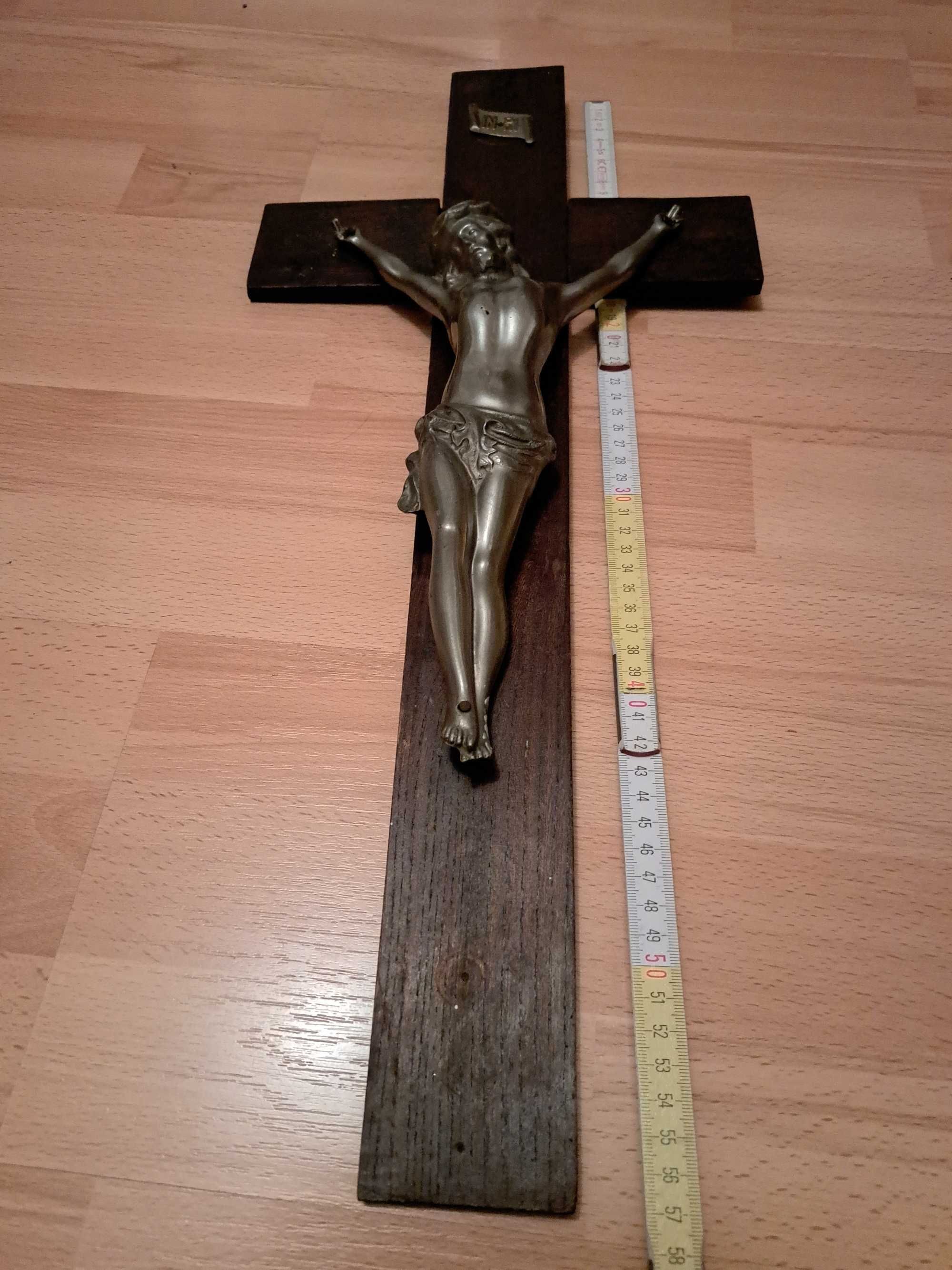 Crucifix din lemn vintange 57 cm