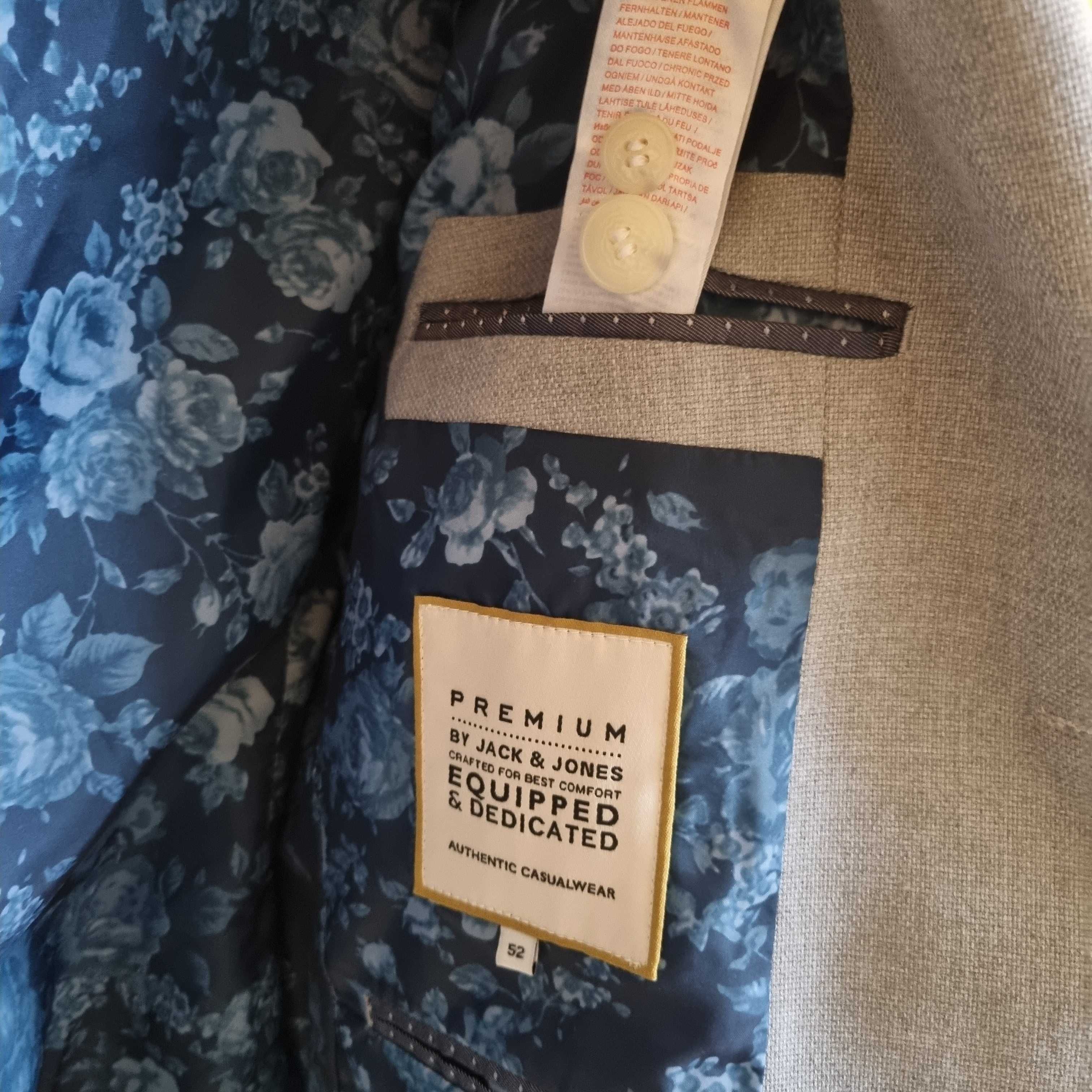 Мъжко сако, Jack&Jones slim fit, 52 размер, сиво, спортно-елегантно