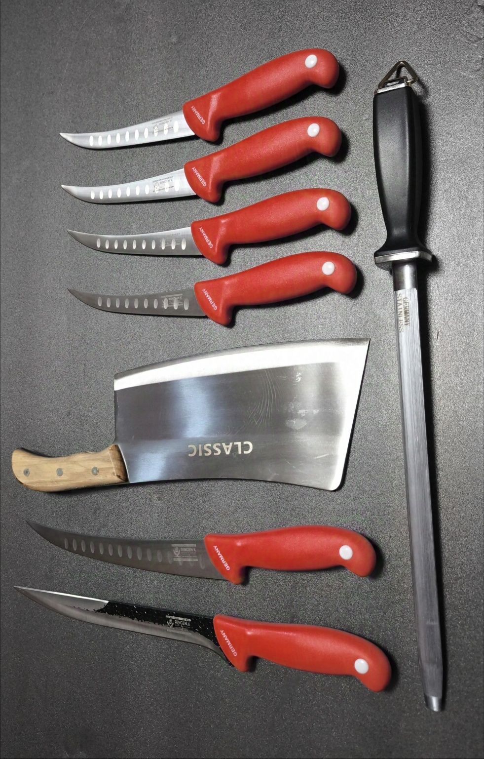 Set Cutite Macelarie 8 Piese Germany RED
