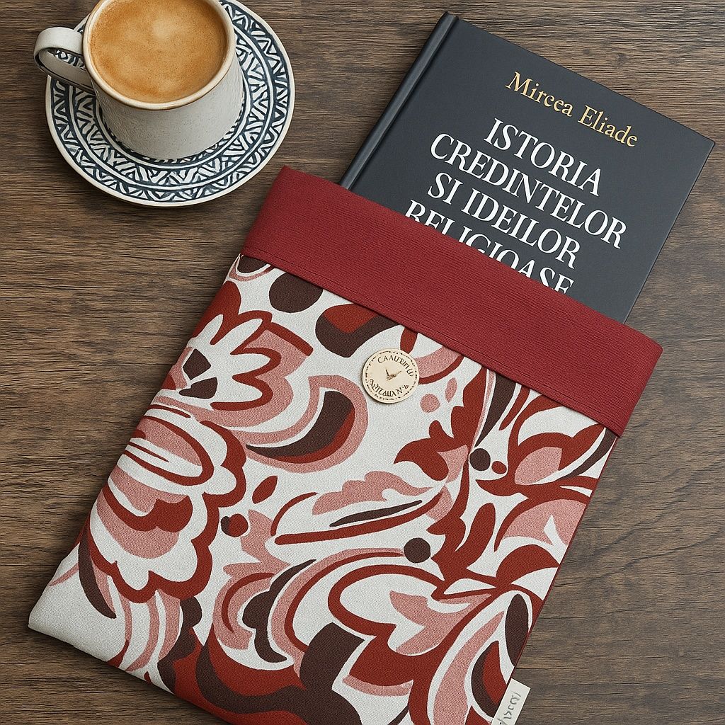 Husa artizanala carti - book pouch, handmade