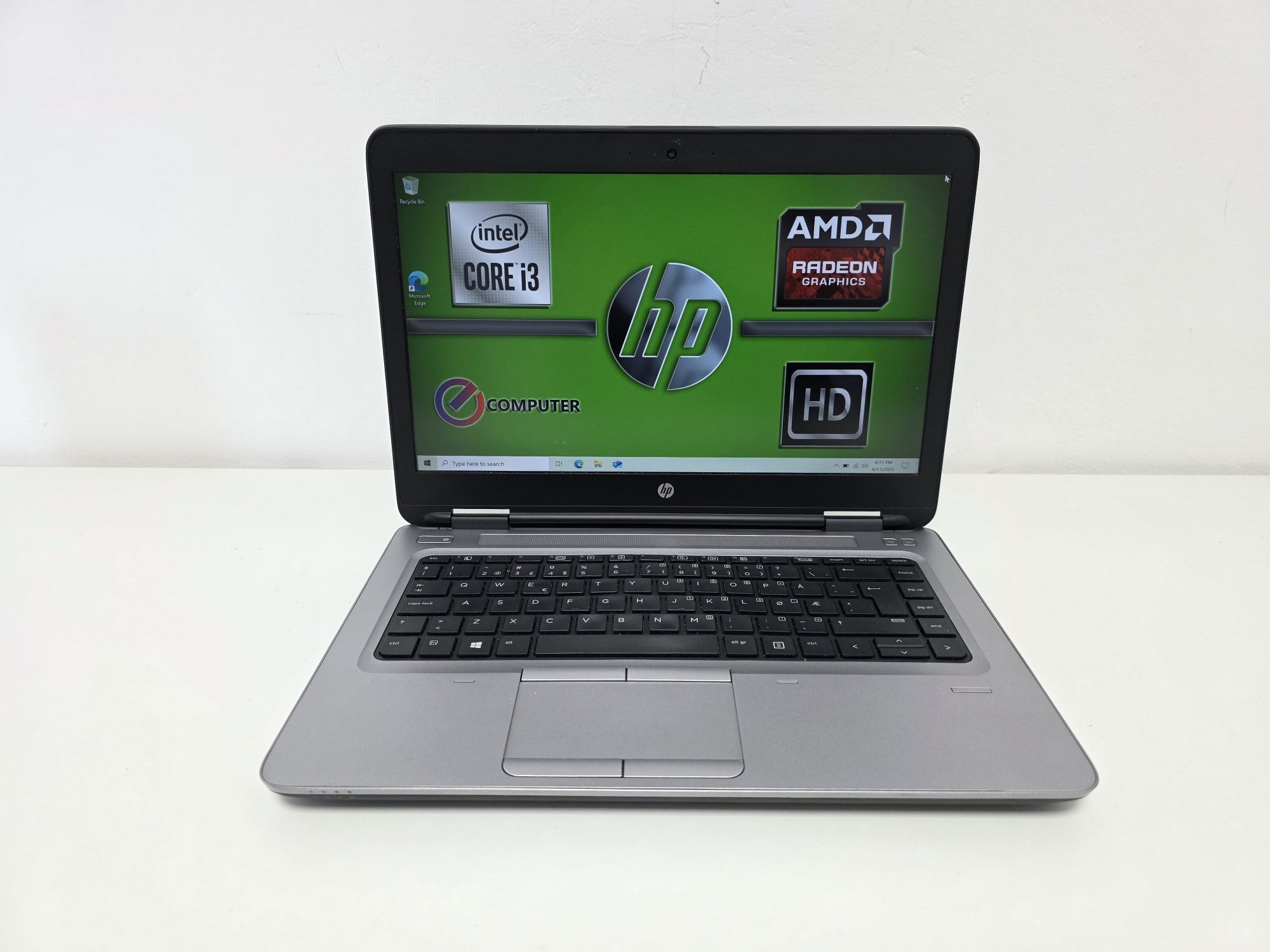 Laptop HP metalic i3-6100U 14 FullHD  SSD  .Garantie 1 an
