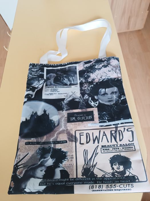 Tote bag Edward Scissorhands и чантичка в стил Addams Family, Мортиша