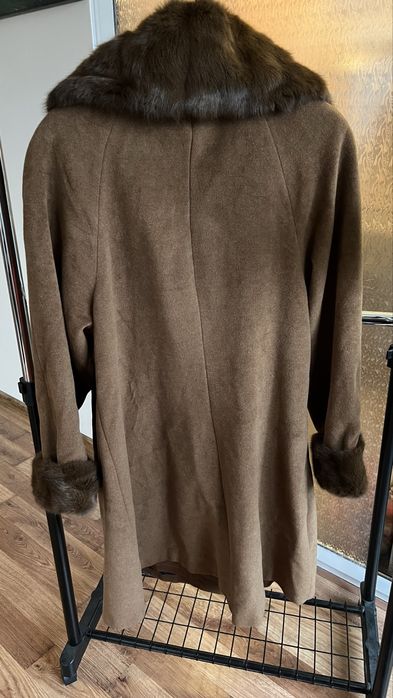 Винтидж дамско палто Fratelli Balli – ангора и агнешка вълна (L–XL)