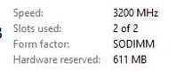 2 x 8gb ram ddr4 laptop 3200mhz