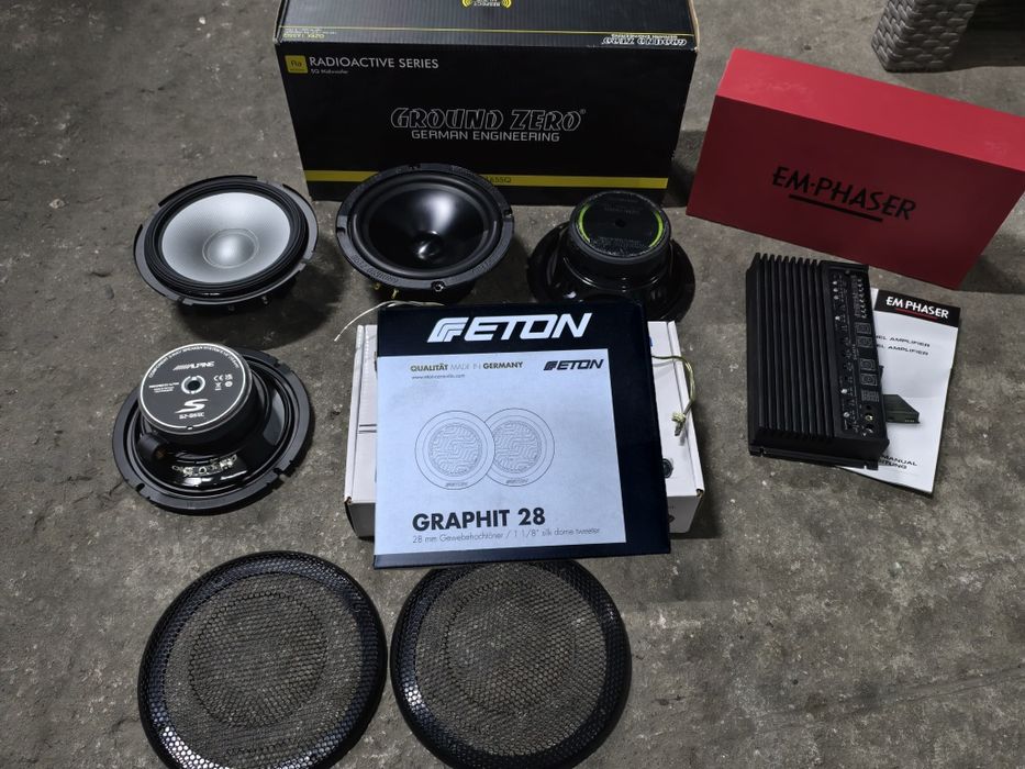 Динамики и усилитель для авто.