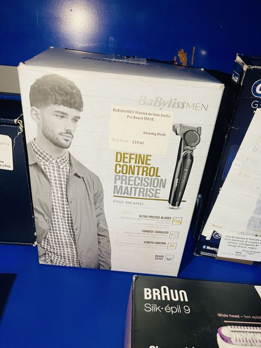 BabyBliss Men , Masina de Tuns Barba ,Pro Beard T881E