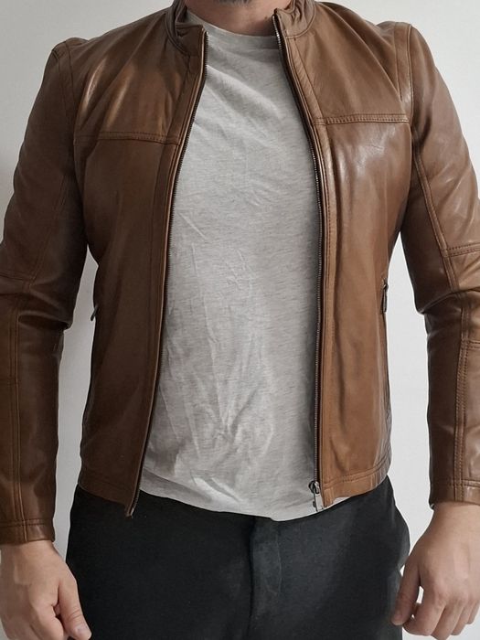 Geaca piele Zara man ,originala 100%