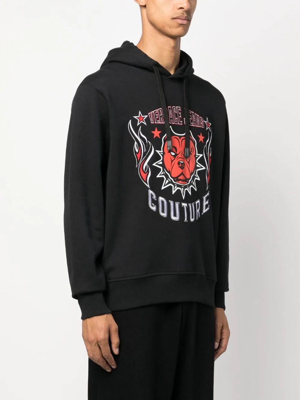 Мъжки суичър Versace Jeans Couture Embroidered logo cotton hoodie