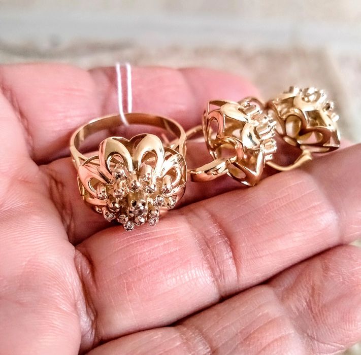 583, СССР, Москва, Бриллианты, Жёлтое золото