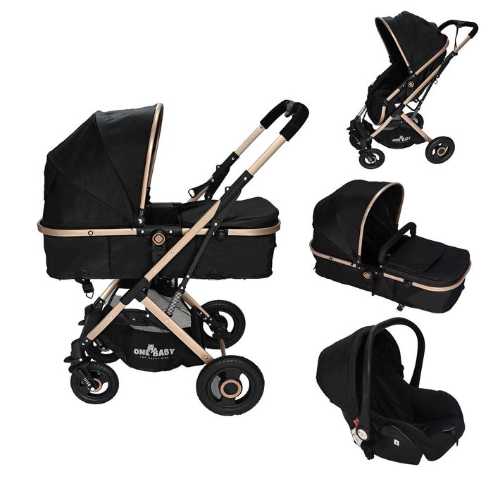 Carucior copii 3 in 1 One Baby - Model cu scoica inclusa
