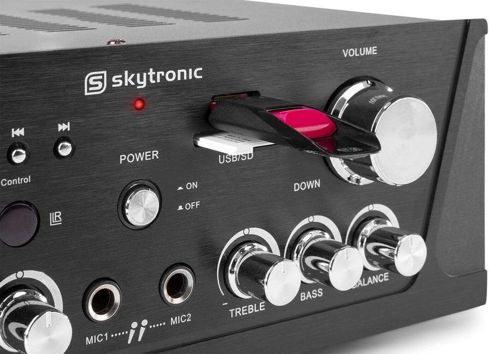Amplificator audio digital karaoke Skytronic FM/USB/SD/Rem,RMS 2x50W