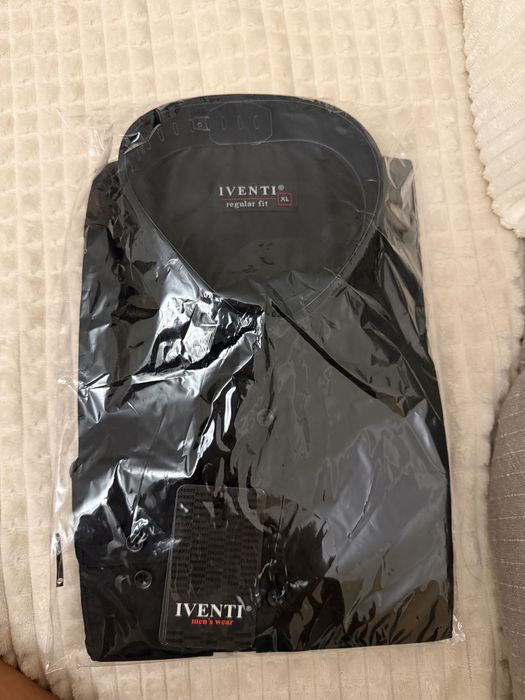 Мъжка черна риза Iventi