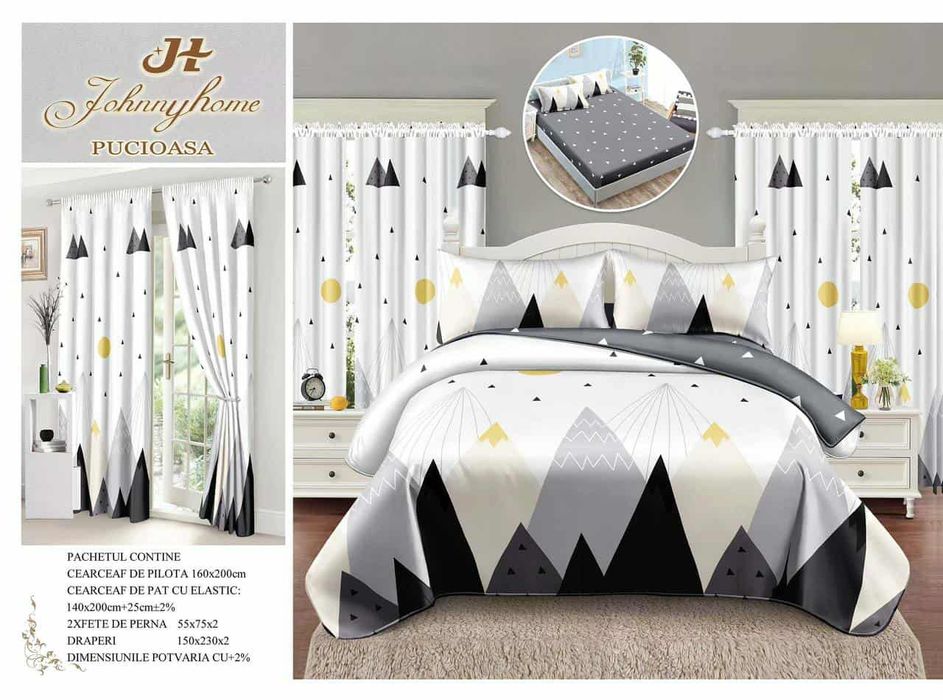 Set lenjerie+draperii