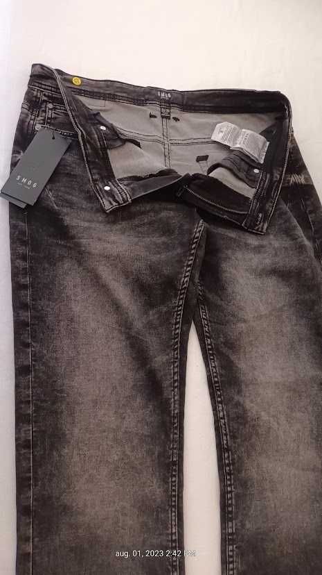 Blugi barbati, Smog  Denim (New Yorker) marim.33 negri (Super Pret).